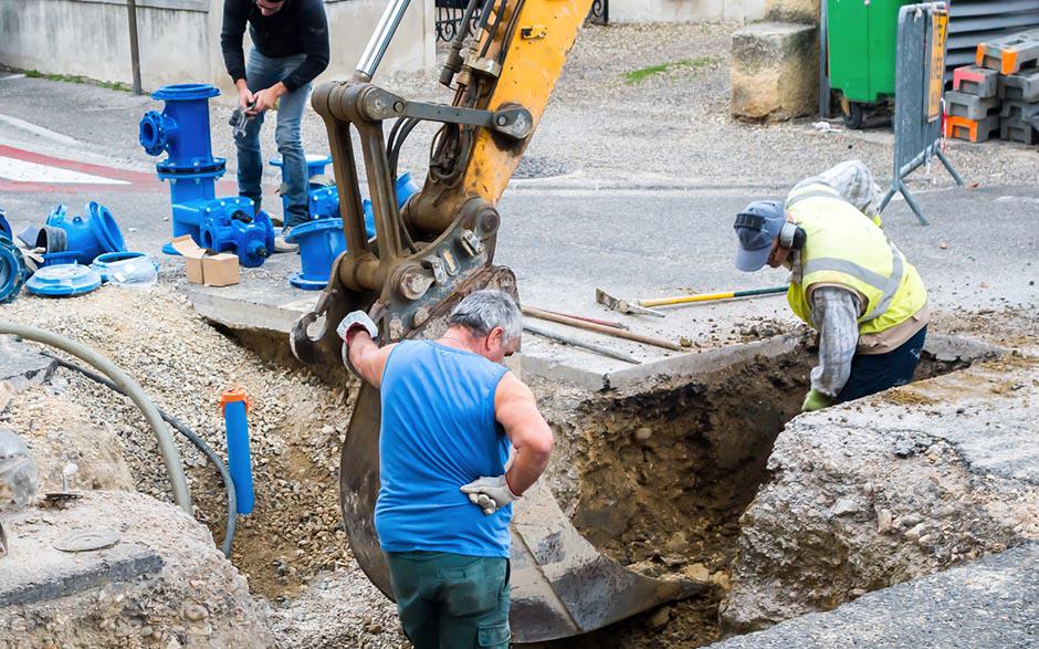 travaux assainissement Le Bourget